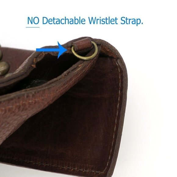 McFadin Stacy & Laurie Brown Leather Studded Wallet Clutch Wristlet (NO Strap) - Picture 3 of 7